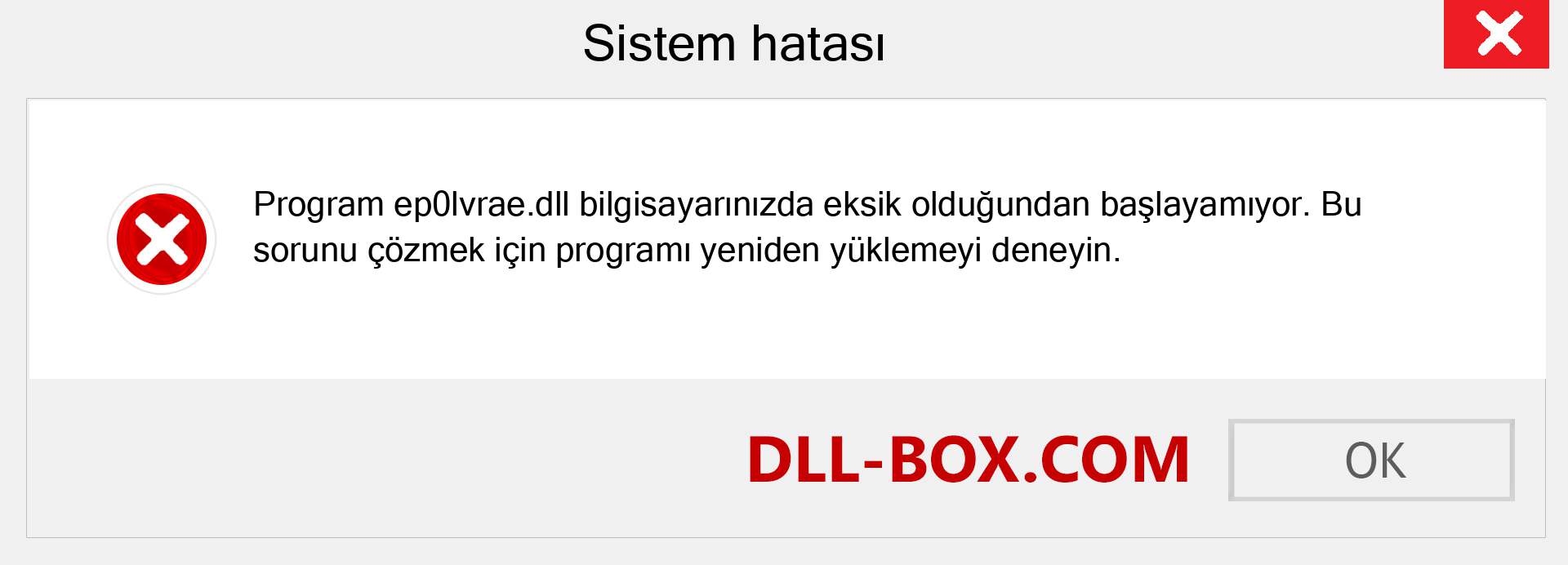 ep0lvrae.dll dosyası eksik mi? Windows 7, 8, 10 için İndirin - Windows'ta ep0lvrae dll Eksik Hatasını Düzeltin, fotoğraflar, resimler